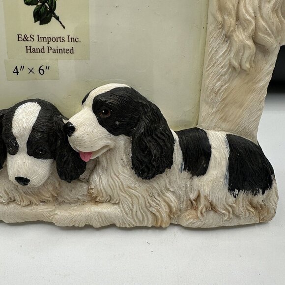 Springer Spaniel 3D Photo Picture Frame Hand Painted Tabletop Dog Family 4"x6" - Picture 2 of 13